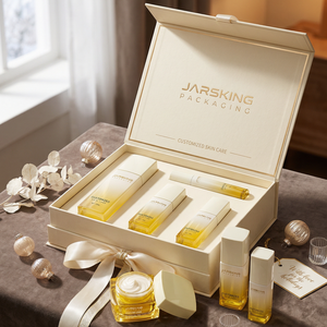 Ensemble de flacons de toner cosmétique en <span class=keywords><strong>verre</strong></span> dégradé carré de luxe, emballage pour soins de la peau et boîte - Product Image 1