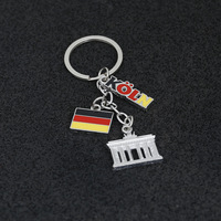 Porte-clés personnalisé en métal émaillé vintage, souvenirs de pays, drapeaux de Colombie, du Canada, de Cuba, du Costa Rica, du Mexique, de la Jamaïque, du drapeau allemand, tourisme