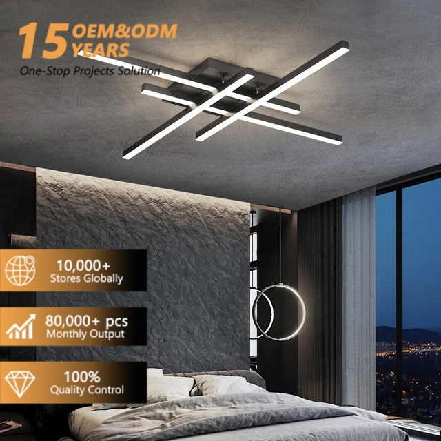 Modern LED Ceiling Light for Bedroom Living Room Hotel Indoor Lighting Minimalist 30CM 40CM 50CM Long Line Ceiling Lights