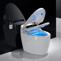 Détecteur automatique, chasse d'eau ouverte, salle de bain électrique, toilette intelligente automatique japonaise, WC, commode, cuvette de toilette intelligente blanche