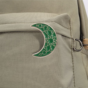 Conjunto de Broches Esmaltados Islâmicos para o Eid: Lua Crescente, Mesquita e Cabra para Decoração de Mochilas - Product Image 4