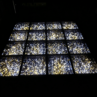 Dalles de sol LED 3D à effet abysse, avec miroir infini et éclairage filament, à assemblage magnétique, contrôle DMX, pour la location événementielle (banquets, mariages)