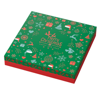 2024 chaud noël réutilisable chocolat boîte-cadeau brillant mat stratification gaufrage ciel terre couverture forme fait carton ondulé