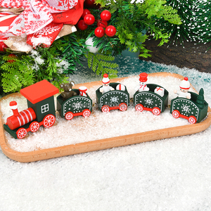Mini-trains de Noël en bois, décorations, nouveaux cadeaux de Noël pour enfants, vente en gros d'artisanat de Noël en usine - Product Image 6