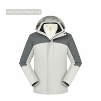 Veste 3-en-1 imperméable T900 Hardshell pour le travail et les voyages d'affaires, avec doublure amovible, style business casual
