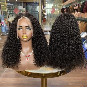 Perruque Jerry Curl 13x4 avec grand devant en dentelle bouclée, 18 pouces, perruques personnalisées, cheveux de qualité 12A, haute densité - Product Image 1
