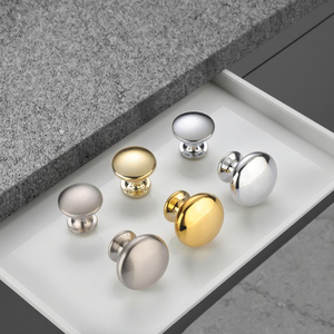 GQK Tiradores Redondos de Metal Zamak en Níquel Satinado Negro para Puertas de Armario y Cajones, Accesorios para Muebles - Product Image 1