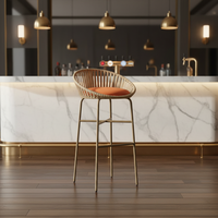 Tabouret de bar élégant, chaise haute de bar, tabourets de bar commerciaux, mobilier de bar, tabouret de comptoir pour hôtel, restaurant, ensemble