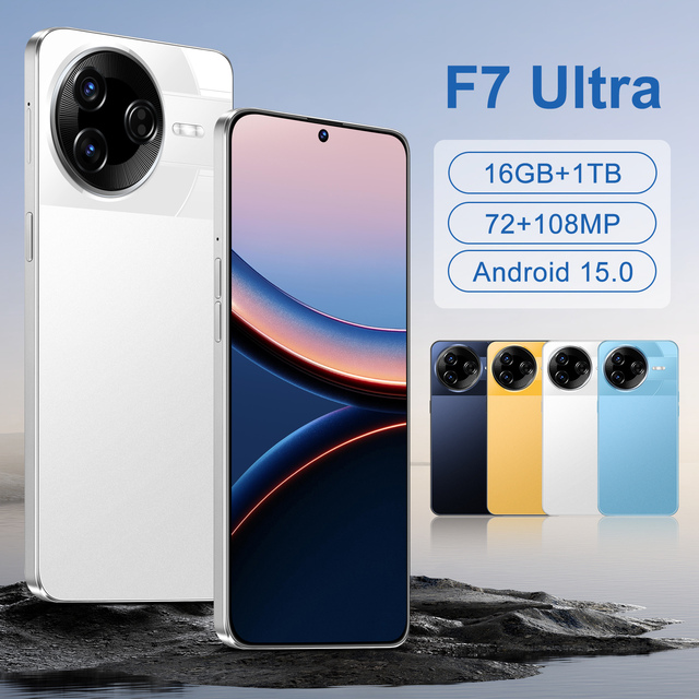 F7 Ultra 7.3-inch HD Screen Deca Core CPU Smart Mobile Phone With 16GB+1TB Storage 108MP Rear Camera Dual SIM Card Mobile Phone