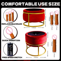 Tabouret de stimulation BDSM de luxe avec contrôleur de vitesse réglable et accessoires interchangeables pour l'entraînement des adultes
