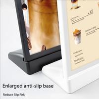 Boîte à lumière LED acrylique A3 A4 ultra-mince, panneau rétroéclairé, menu de restaurant de thé au lait Boba, liste de prix, enseigne publicitaire personnalisée