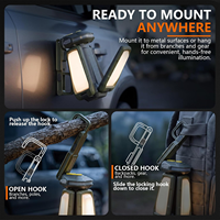 Lampe de travail LED télescopique ODM, lampe de camping, projecteur avec base magnétique, support pliable, tige extensible pour le camping