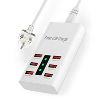 Chargeur USB multi-ports 30W, charge rapide, chargeur rapide pour téléphone portable, chargeur USB rapide 6 ports pour iPhone 14 et tous les mobiles