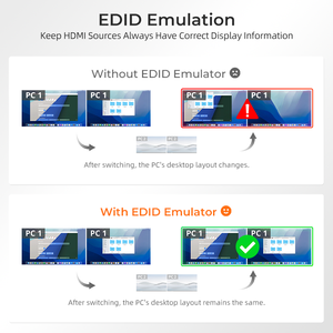 Переключатель TESmart 2x2 HDMI DP KVM 2 порта 8K60 USB3.0 с поддержкой RJ45 гигабит EDID для редактирования видео и 3D рендеринга - Product Image 6