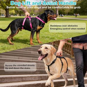Popular High Quality Customized Logo Nylon Pet <b>Harness</b> Tactical <b>Dog</b> <b>Harness</b> Collar Set With Aluminum Buckle Soft Neoprene - Product Image 6