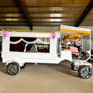 Carroza Fúnebre Eléctrica Clásica de Cuatro Ruedas con Neumáticos, Diseño Blanco de Alta Calidad, Ataúd Moderno, Transporte Especial - Product Image 6