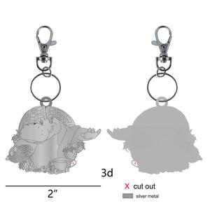 Customized Stainless Steel Durable Painted Personalized Portable Diamond-shaped Custom-made Keychains