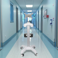 Chariot de scanner dentaire sans fil portable HGIH en alliage d'aluminium de haute qualité, 4 roulettes, multifonction, design moderne