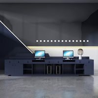 Réception d'entreprise, bureau d'accueil, hôtel, simple, moderne, en bois massif, écologique, durable, salle de billard, caisse enregistreuse, salon de beauté