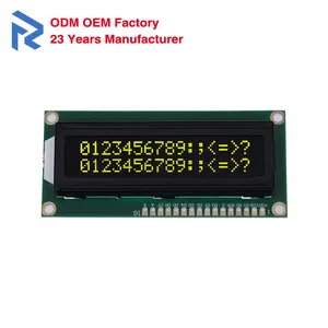 Tela digital FSTN/FTN 16X2 Modulo de LCD COB Matriz de pontos monocromáticos para tela i2c 16X2 azul/preto/vermelho fábrica 1602