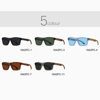 Lunettes de soleil en bois personnalisées avec logo, verres polarisés, couleur de monture personnalisée, protection UV400, pour hommes