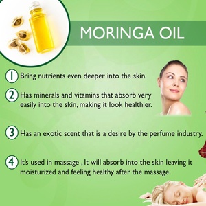 Aceites Portadores al por Mayor para Cosméticos y Cabello, Aceite <span class=keywords><strong>de</strong></span> Semilla <span class=keywords><strong>de</strong></span> <span class=keywords><strong>Moringa</strong></span> Prensado en Frío, 100% Puro, Natural y Orgánico - Product Image 6