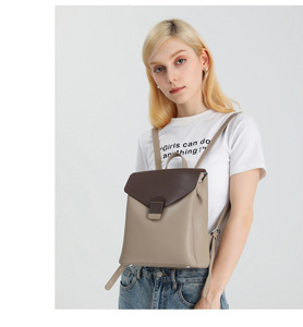 Women Genuine Leather Shoulder Bag for Teenage Girls Kids Multi-Function Small Bagpack Female Ladies <b>School</b> <b>Backpack</b> - Product Image 4