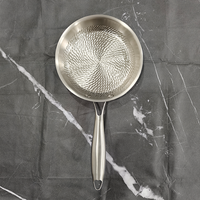 Mini poêle à frire en titane triple couche avec poignées personnalisées, finition martelée et polie au sable, pour cuisine, poêles légères