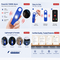 Alarm Keamanan Pribadi 130DB yang Dapat Diisi Ulang dengan Gantungan Kunci dan Lampu LED untuk Keadaan Darurat bagi Wanita dan Anak-Anak - Alat Pertahanan Diri untuk Keamanan Saat Berjalan