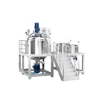 Machine de mélange de cosmétiques multifonctionnelle en acier inoxydable avec moteur de broyage, homogénéisateur émulsifiant sous vide fixe pour crèmes et émulsions