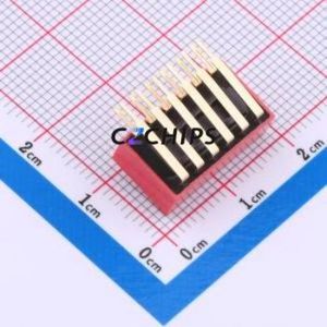 DA-06-R DIP Switch Through hole Component (THT) Switch ( Number of Switch Sections: 6 )( Lead Spacing: 2.54mm )( Color: Red ) - Product Image 2