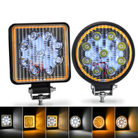 Lampe de travail carrée 126W 42 LED, grand angle de vision, lampe de conduite tout-terrain, rouge, jaune, bleu, vert, blanc, lampe de travail LED