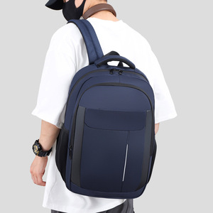 Laptop <b>Backpack</b> <b>Large</b> Capacity Lightweight Simple Style For Men Women Students 15 Inches Compatible Blue Gray Black Yellow - Product Image 1