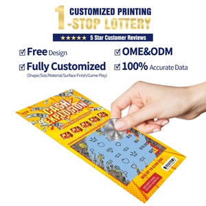 Billets de loterie à gratter personnalisés, impression couleur, OEM ODM, impression numérique pour loterie - Product Image 1