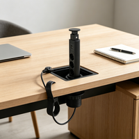 Prise de table cachée à chargement sans fil Prise UE 2 Usb Prise de courant cachée de bureau pour la cuisine