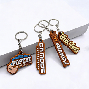 Fashion 2D Effect Soft PVC Rubber Keychain Custom Printed Bag Accessories Practical Birthday <b>Small</b> <b>Gift</b> - Product Image 4