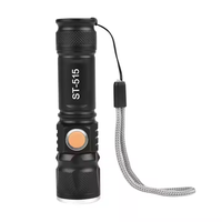 Mini torche LED tactique zoomable de haute qualité Lampe de poche LED rechargeable par USB