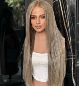 Perruques Lace Front HD Transparentes en Cheveux Humains Vierges Remy de Grade 12A avec Mèches <span class=keywords><strong>Châtain</strong></span> <span class=keywords><strong>Cendré</strong></span> Froid et Raie Libre pour Femmes - Product Image 5