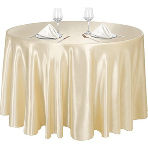 Ready to Ship 120" Round Satin Tablecloth Silk Smooth Polyester <strong>Table</strong> <strong>Cover</strong> for Wedding Party Event Banquet Decor - Product Image 1