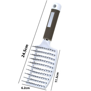 Peigne lissant rouge à prix d'usine en gros, peigne de massage pour coiffure pour hommes et femmes, peigne portable en crin de sanglier - Product Image 5