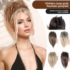 คลิปหนีบผมหางม้าแบบหนาฟู วิกผมใยสังเคราะห์แบบน้ำตก สำหรับผู้หญิง สวมใส่ได้ทุกวัน - Product Image 1