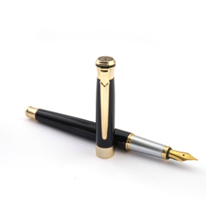 Ensemble de stylos plume en métal de luxe OEM de 24 ans de fabrication, logo personnalisé gravé, kits de cadeaux d'entreprise avec étui en cuir - Product Image 1