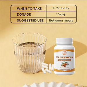 Cápsulas de Espino Amarillo OEM ODM 500mg - Apoyo Digestivo, Vitamina C Natural y Antioxidantes para una Piel Saludable, Apoyo Inmunológico, Vegano - Product Image 4