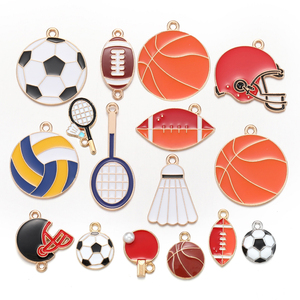 16 Phong Cách Men Bóng Đá Thể Thao Charms Bóng Bầu Dục Đội Mũ Bảo Hiểm Mặt Dây Chuyền Vòng Đeo Tay Vòng Cổ Tự Làm Đồ Trang Sức Phát Hiện Phụ Kiện <span class=keywords><strong>W363</strong></span> - Product Image 1