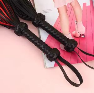 Fouet SM en cuir écologique imperméable avec poignée tressée, accessoires pour jeux de rôle, pour adultes, jouets coquins et ludiques - Product Image 3