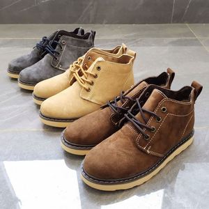 New Style High Quality Custom Ankle <b>Boots</b> Men's Suede Leather Lace up Round Toe Sports <b>Boots</b> - Product Image 1