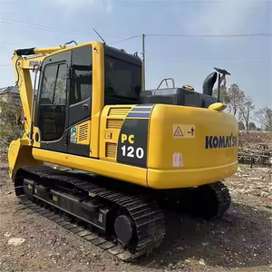 Excavatrice sur chenilles KOMATSU PC120 d'occasion en bon état, faible nombre d'heures de fonctionnement, moteur, boîte de vitesses, poids opérationnel de 12 tonnes, testée et inspectée - Product Image 2