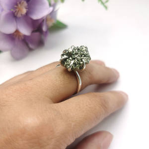 خواتم مجوهرات راقية ، مجوهرات كريستال جمشت من حجر الشمس الفلوريت الطبيعي الملون للهدايا - Product Image 4