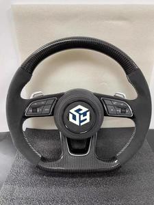 Volante de Fibra de Carbono Auténtica para Audi A3 S3 <span class=keywords><strong>RS3</strong></span> A4 S4 RS4 A5 S5 RS5 B9 B9.5 2017-2023, Accesorios Interiores para Automóviles - Product Image 4