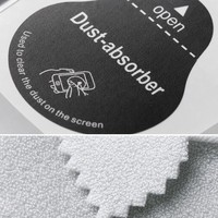 Kit de Accesorios de Instalación de Toallitas de Limpieza Desechables para Móviles, Teléfonos, Cámaras, Computadoras, Televisores, Limpiador de Pantalla de Microfibra Cuadrado